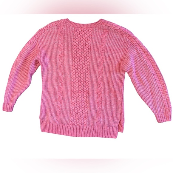 Cabi Elsa Cable Knit Crewneck Pullover Sweater Pink NWOT Size Small - Picture 4 of 9